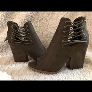 Bamboo Peep Toe Bootie